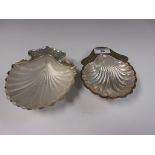 A Victorian silver Shell Dish, Sheffield 1844, and another, Sheffield 1902