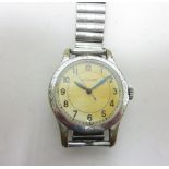 A Le Coultre Gent's Wristwatch with sweep second hand, No 161260, Military Issue, 6B/159 A23097