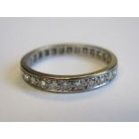 A Diamond Eternity Ring pavé-set throughout with brilliant-cut stones, ring size O 1/2