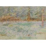 KATE E. COWDEROY. On the Edge of a Forest, signed,watercolour, 10 1/4 x 13 1/2 in