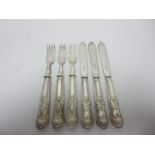 One dozen modern silver Fish Knives and Forks by Mappin & Webb