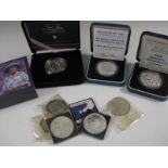 A collection of modern silver Proof and UNC Commemorative Coins to include a selection of Olympic