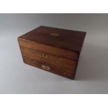 A 19th Century Rosewood Travelling Box by Mechi. 4 Leadenhall St, London.