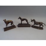 A Collection of Three Bronze Effect Studies of Sporting Dogs (Plus Vat).