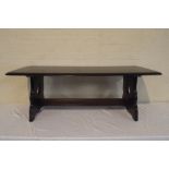 A Rectangular Oak Refectory Style Coffee Table.