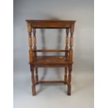 A Pair of Small Rectangular Oak Stools.