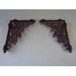 A Pair of Cast Metal Ornate Shelf Brackets (Plus Vat).