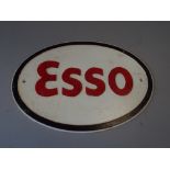 An Oval Reproduction Cast Metal Esso Sign (Plus Vat).