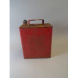 A Vintage Red Petrol Tin.