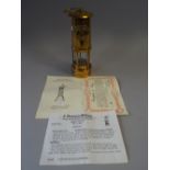 A Brass Miners Lamp by Thomas and Williams Limited Aberdare.