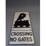 A Reproduction Cast Metal Railway Level Crossing Sign (Plus Vat).