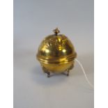 A Victorian Brass Globular String Dispenser.