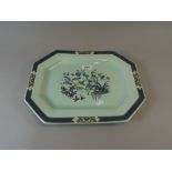 An Adams Calyx Ware Meat Plate, Ming Toi Pattern.