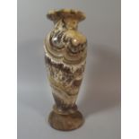 An Unusual Turned Mineral Vase.