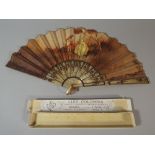 A Hand Painted Spanish Fan by Luis Colomina. Original Box.