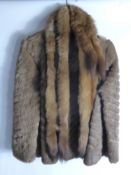 A Vintage Coley Skin Three Quarter Fur Coat, together with a fox stole.