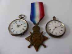 Two Micro Mosaic Brooches, together with a war medal awarded to J.W. Evans Royal Sig. together