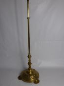 A Corinthian Column Brass Standard Lamp, approx 146 cms