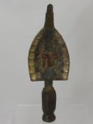 A Gabonese Kota Reliquary Figure (Mgulu-Ngulu), with brass and copper sheet decoration, 52 cm