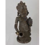 A West African Terracotta Yoruba Maternal Figure, approx 36 x 17 cms Note: An object of prayer and