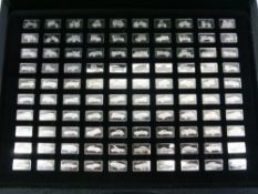 John Pinches, The Silver Miniature Collection Ingots, entitled '100 Greatest Cars', in the