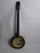 A Circa 1925 Five String 'New Windsor' Patent Zither Banjo No.7, A walnut neck with an ebony