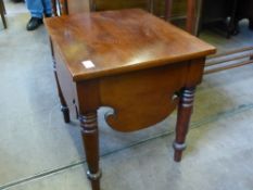 Antique Mahogany Lift Top Commode, converted to sewing box, approx 51 x 42 x 48 cms