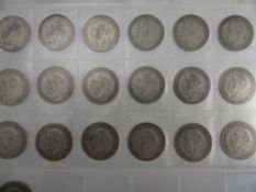 A Quantity of Silver Coins, circa 1920-1936, includes both variants together with a tin of vintage