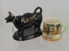 A Royal Doulton 'Dickens Ware' Mug, depicting Bill Sykes together with a 'Littleport' cow