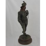 After Phillipe Poitevin (French, 1831-1907), two Spelter Figures of 'Don Juan' and 'Don Cesar',