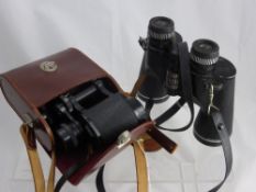 A Pair of Carl Zeiss Jena Jenoptem 8 x 30 Binoculars, Serial Nr 134408 in the original leather