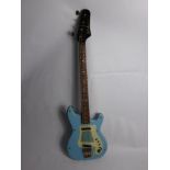 A Vintage Hagstrom 'Futurama' Bass Guitar, finished in baby blue, Serial Nr 544507, made in Sweden