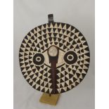 A West African Burkino Faso, Mossi Mwa Dance Mask, Upper Volta region, carved wood, black and