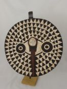 A West African Burkino Faso, Mossi Mwa Dance Mask, Upper Volta region, carved wood, black and