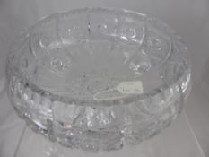 A Cut Crystal Decanter, with silver collar, Birmingham hallmark, mm ESC together with a large cut