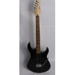 A Yamaha ERG121C Electric Guitar, black piano finish.