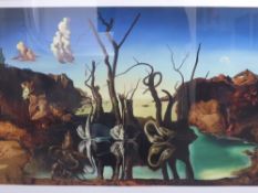 Salvador Dali 'Chelsea Green' Limited Edition Print, entitled 'Swans Reflecting Elephants' circa