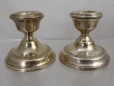 A Pair of Silver Candlesticks, Birmingham hallmark, dated 1959/60, mm B & Co, approx 298 gms