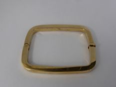 A 9ct Yellow Gold Square Hinge Bracelet, mm CFW, approx weight 88 gms