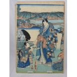 A Collection of 18th and 19th Century Japanese Woodblock Prints, including Utagawa Kunisada (1786-