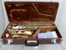 A Yamaha Saxophone, in the original case, with all the necessary fittings, in good original