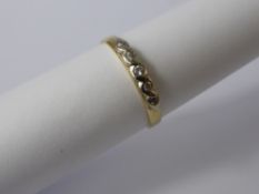 A Lady's 14 ct Gold and Diamond Chip Ring, approx 2.5 gms, size T.