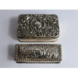 Two Silver Hallmark Trinket Boxes, the first Chester hallmark dated 1902 mm GNHH the other