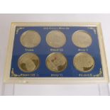 A Collection of Solid Silver Proof Coins, Heraldic Emblems of the Kings and Queens of England. The