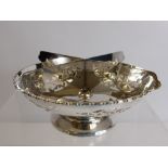 A Collection of Silver Plate, including three fruit bowls, one twin handled with pierced decoration,