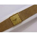 A Gentleman's 9 Ct Hallmark Rotary Quartz Wrist Watch, the wrist watch having a 9 ct gold mesh