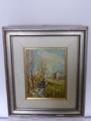 Treccani (Italian) Original Oil on Board, depicting a cart horse, approx 15 x 19 cms, signed lower