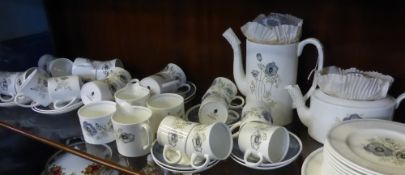A Wedgwood 'Glen Mist' Tea and Coffee Service (Suzie Cooper) comprising twelve tea cups and saucers,