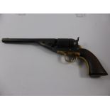 An 1862 Model Colt Navy .38 Centre Fire Revolver, 'new model breech loading pistol' brass trigger