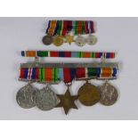 A Group of Seven Miniature Medals, including 1939 - 45, Africa, Burma Stars, Defence Medal, India